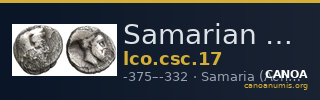 Samarian Coinage 17 — CANOA