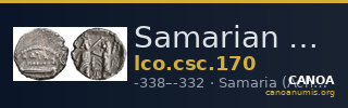 Samarian Coinage 170 — CANOA