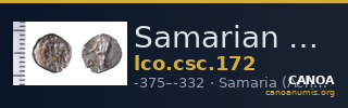 Samarian Coinage 172 — CANOA
