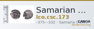 Samarian Coinage 173 — CANOA