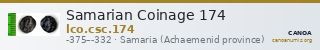 Samarian Coinage 174 — CANOA