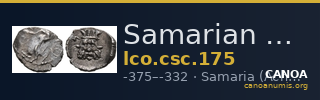 Samarian Coinage 175 — CANOA