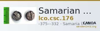 Samarian Coinage 176 — CANOA