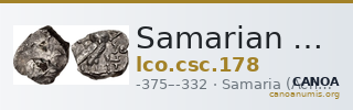 Samarian Coinage 178 — CANOA