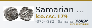 Samarian Coinage 179 — CANOA