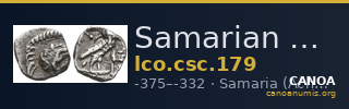Samarian Coinage 179 — CANOA