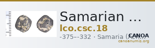Samarian Coinage 18 — CANOA