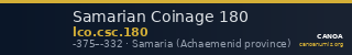 Samarian Coinage 180 — CANOA