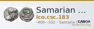 Samarian Coinage 183 — CANOA