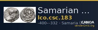 Samarian Coinage 183 — CANOA