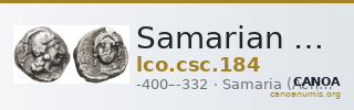 Samarian Coinage 184 — CANOA