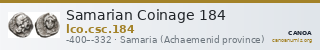 Samarian Coinage 184 — CANOA