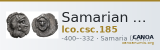 Samarian Coinage 185 — CANOA