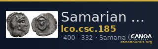 Samarian Coinage 185 — CANOA