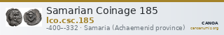 Samarian Coinage 185 — CANOA