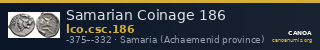 Samarian Coinage 186 — CANOA