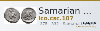 Samarian Coinage 187 — CANOA