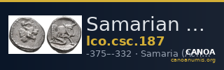 Samarian Coinage 187 — CANOA