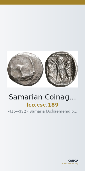 Samarian Coinage 189 — CANOA