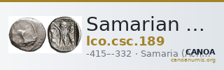 Samarian Coinage 189 — CANOA