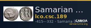 Samarian Coinage 189 — CANOA