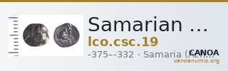 Samarian Coinage 19 — CANOA