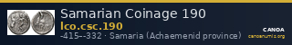 Samarian Coinage 190 — CANOA