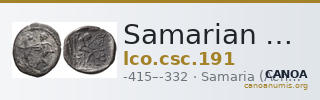 Samarian Coinage 191 — CANOA