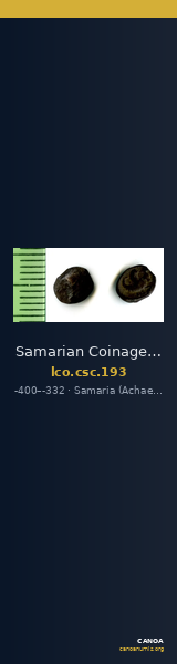 Samarian Coinage 193 — CANOA
