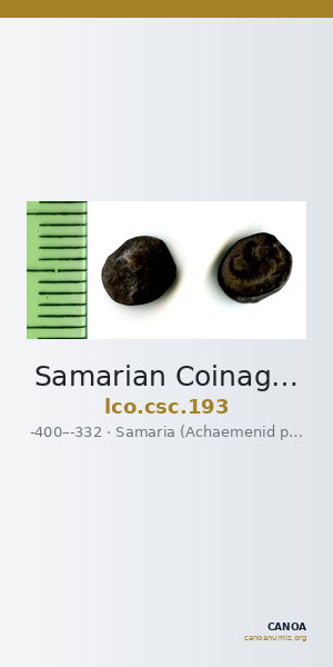 Samarian Coinage 193 — CANOA
