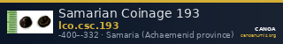 Samarian Coinage 193 — CANOA