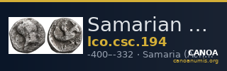 Samarian Coinage 194 — CANOA