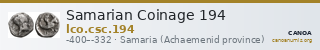Samarian Coinage 194 — CANOA