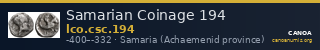 Samarian Coinage 194 — CANOA
