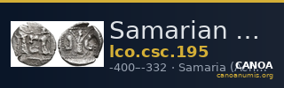 Samarian Coinage 195 — CANOA