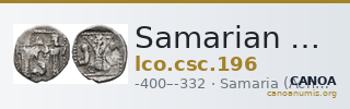 Samarian Coinage 196 — CANOA