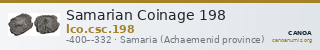 Samarian Coinage 198 — CANOA