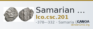 Samarian Coinage 201 — CANOA