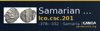 Samarian Coinage 201 — CANOA