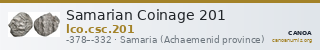 Samarian Coinage 201 — CANOA
