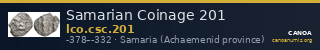 Samarian Coinage 201 — CANOA