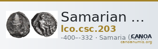 Samarian Coinage 203 — CANOA
