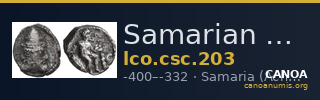 Samarian Coinage 203 — CANOA