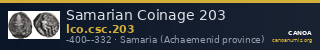 Samarian Coinage 203 — CANOA