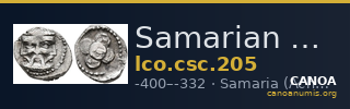 Samarian Coinage 205 — CANOA
