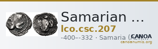 Samarian Coinage 207 — CANOA