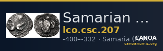 Samarian Coinage 207 — CANOA