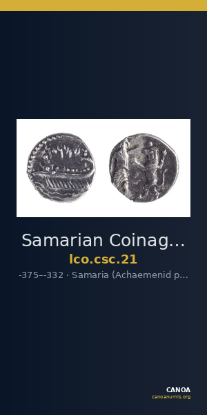 Samarian Coinage 21 — CANOA