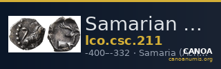Samarian Coinage 211 — CANOA