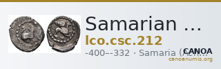 Samarian Coinage 212 — CANOA